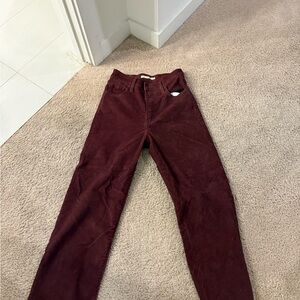 Levi's Premium Maroon Ribcage Straight Pants